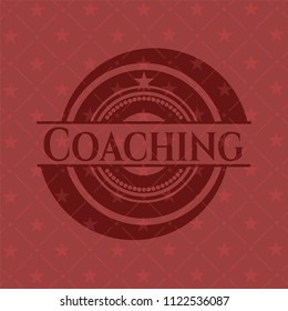 Coaching retro red emblem