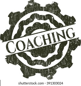 Coaching rubber seal with grunge texture