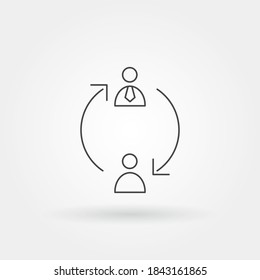 coaching single isolated icon with modern line or outline style