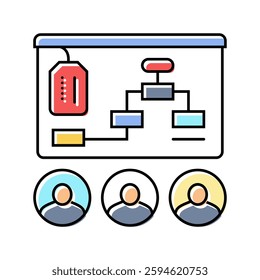 coaching technical sales engineer color icon vector. coaching technical sales engineer sign. isolated symbol illustration