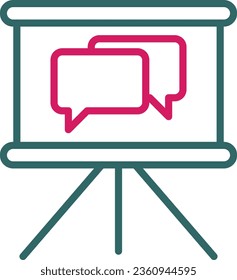 Coaching Vector Icon Line Two Color