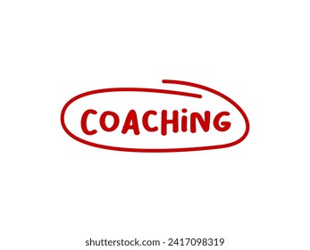 Coaching Word Written With Red Marker