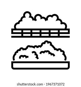 coagulation cheese production line icon vector. isolated contour symbol black illustration