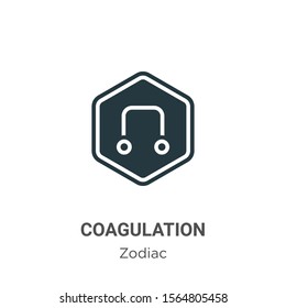 Coagulation vector icon on white background. Flat vector coagulation icon symbol sign from modern zodiac collection for mobile concept and web apps design.