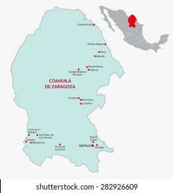 coahuila de zaragoza map