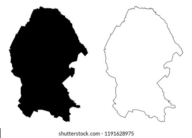 Coahuila (United Mexican States, Mexico, federal republic) map vector illustration, scribble sketch Free and Sovereign State of Coahuila de Zaragoza map