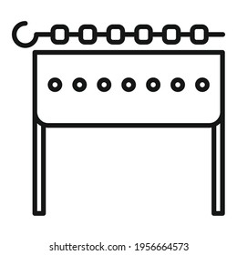 Icono del brasero. Icono del vector del brasero de esbozo para el diseño web aislado en fondo blanco