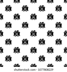Coal car pattern vector seamless repeating for any web design