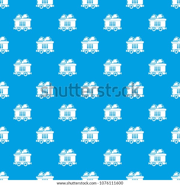 Coal\
car pattern vector seamless blue repeat for any\
use