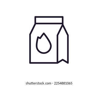 Coal concept. Modern outline high quality illustration for banners, flyers and web sites. Editable stroke in trendy flat style. Line icon of coal 