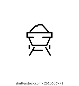 coal energy outline icon vector design good for web or mobile app