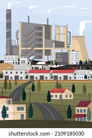 the coal energy, coal power plant supply electricity to the factory and city