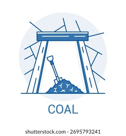 Kohleenergiequelle Symbol Bearbeitbarer Hub
