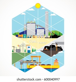 coal energy with triangle graphic