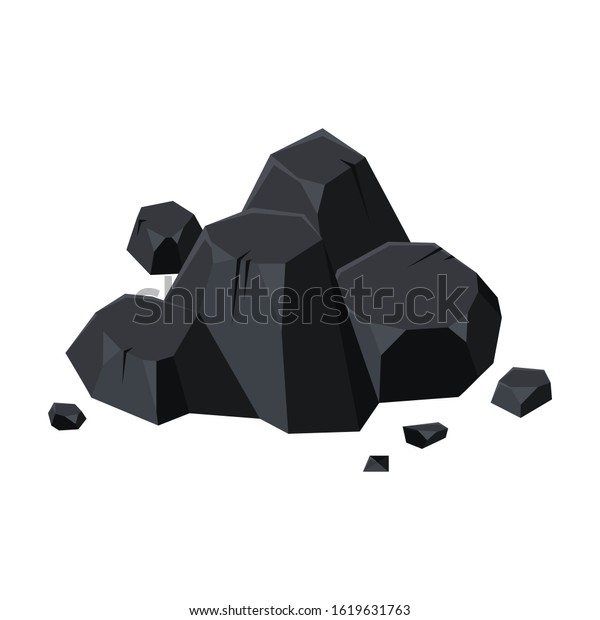 Coal Energy Vector Iconcartoon Vector Icon Stock Vector (Royalty Free ...