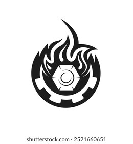 Kohlefeuer-Logo, Vektorkonzept, Design-Vorlage, Web