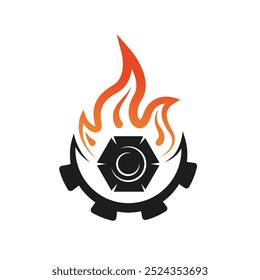 coal fire logo icon vector illustration concept design template web