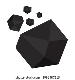coal fossil fuels flat vector icon for apps and websites
