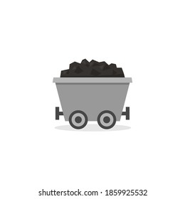 Coal Icon. Clipart Image Isolated On White Background.