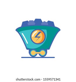coal icon design, Energy renewable power supply and sustainable theme Vector illustration