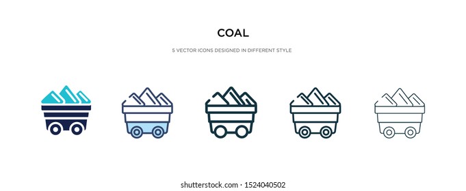 coal icon in different style vector illustration. two colored and black coal vector icons designed in filled, outline, line and stroke style can be used for web, mobile, ui