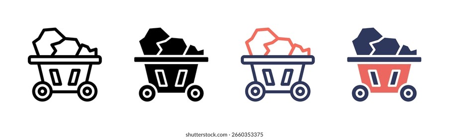 Elemento De Icono De Carbón Para Diseño Y Vector