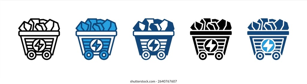 Coal icon sheet multiple style collection