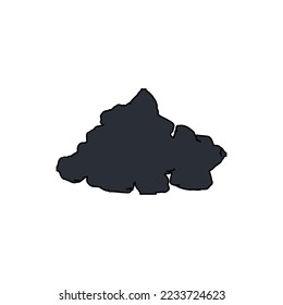 Coal icon. Simple style coal energy business poster background symbol. Coal brand logo design element. Coal t-shirt printing. Vector for sticker.