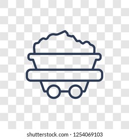 Coal icon. Trendy linear Coal logo concept on transparent background from Industry collection