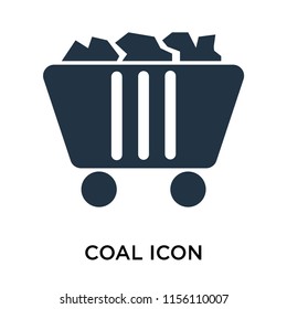 Coal icon vector isolated on white background, Coal transparent sign