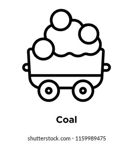 Coal icon vector isolated on white background, Coal transparent sign , line or linear sign, element design in outline style