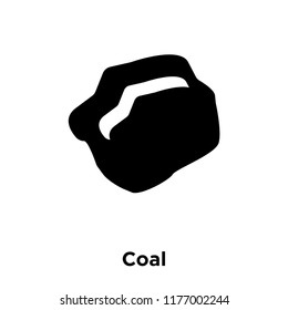 Coal icon vector isolated on white background, logo concept of Coal sign on transparent background, filled black symbol