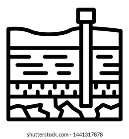Coal industry icon. Outline coal industry vector icon for web design isolated on white background