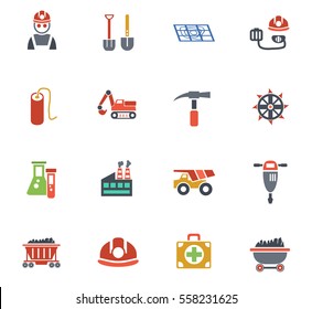 coal industry web icons for user interface design
