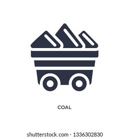 coal isolated icon. Simple element illustration from ecology concept. coal editable logo symbol design on white background. Can be use for web and mobile.