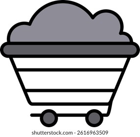 Coal Line Filled Vector Icon Design