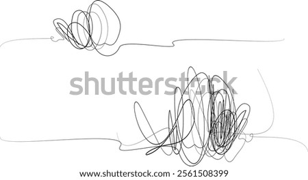 Coal line sketch, Seamless vector of scribble patterns, Ink pen scrawls, Hand drawing insane tangled scribble clew, Random chaotic lines. random chaotic pen doodle strokes art.eps8