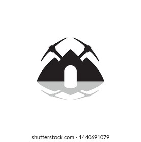 Coal mine icon vector illustration