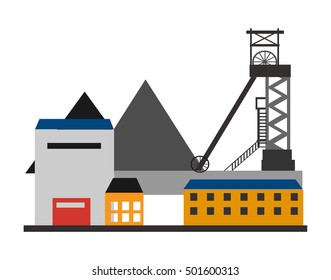 Coal mine. Vector illustration