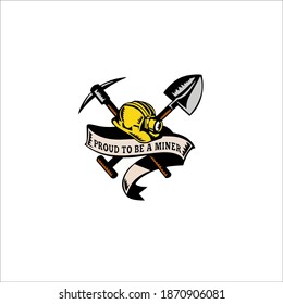 Logotipo del símbolo del mineral de carbón. Ilustración vectorial.