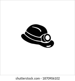 Coal Miner Symbol Logo. Vector Illustration.