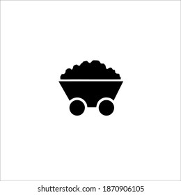 Coal Miner Symbol Logo. Vector Illustration.