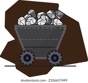 coal mining ,business resource ideas using vector flat illustrations that are designed in a flat design.