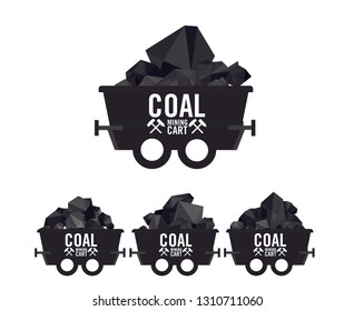 Coal mining cart with Coal