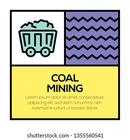 COAL MINING ICON CONCEPT