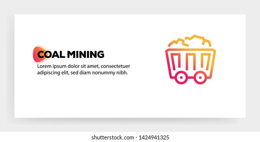 COAL MINING AND ILLUSTRATION ICON CONCEPT