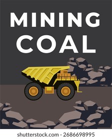 Ilustración de fondo de la industria de la minería del carbón