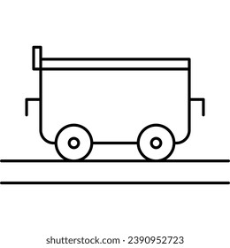 Coal Mining, Industry icon. Factory, manufacturing symbol. Vector illustration
