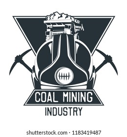 coal mining insignia. vector illustration