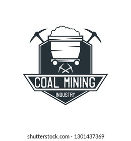 coal mining insignia. vector illustration